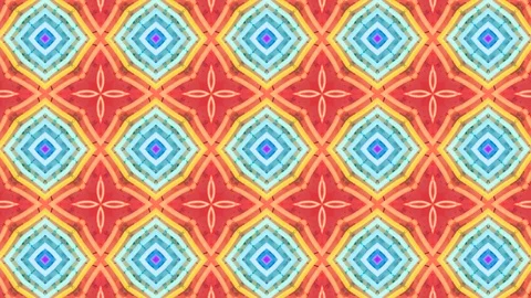 Poly Art Kaleidoscope Hypnotic Pattern Animation Footage Video stock 122600695