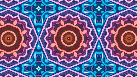 Poly Art Kaleidoscope Hypnotic Pattern Animation Footage Stock Footage 122603209