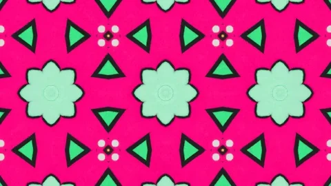 Poly Art Kaleidoscope Hypnotic Pattern Animation Footage Video stock 122690187