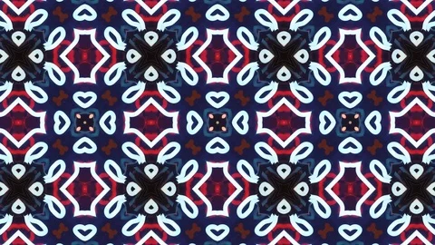 Poly Art Kaleidoscope Hypnotic Pattern Animation Footage Video stock 122690579