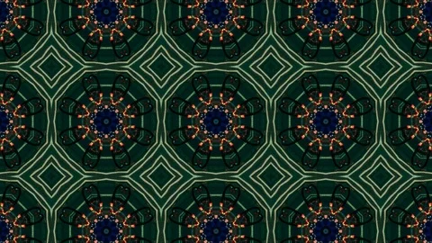 Poly Art Kaleidoscope Hypnotic Pattern Animation Footage Video stock 122690873