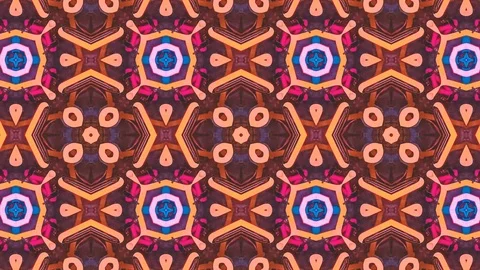 Poly Art Kaleidoscope Hypnotic Pattern Animation Footage Stock Footage 122691530
