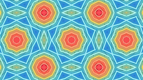 Poly Art Kaleidoscope Hypnotic Pattern Animation Footage Video stock 122693709