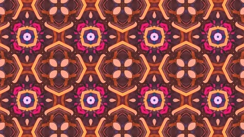 Poly Art Kaleidoscope Hypnotic Pattern Animation Footage Stock Footage 122694194