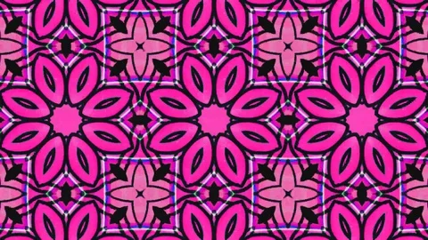 Poly Art Kaleidoscope Hypnotic Pattern Animation Footage Video stock 122694571