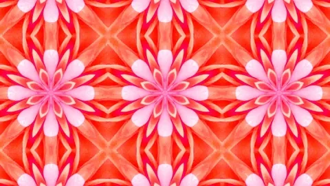 Poly Art Kaleidoscope Hypnotic Pattern Animation Footage Stock Footage 122695311