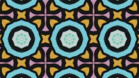 Poly Art Kaleidoscope Hypnotic Pattern Animation Footage Stock Footage 122695639