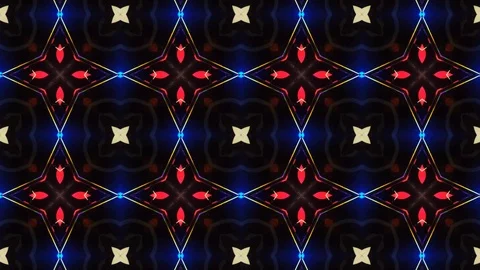 Poly Art Kaleidoscope Hypnotic Pattern Animation Footage Stock Footage 122696093
