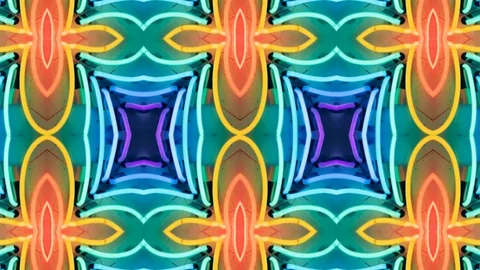 Poly Art Kaleidoscope Hypnotic Pattern Animation Footage Stock Footage 122696211