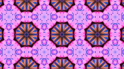 Poly Art Kaleidoscope Hypnotic Pattern Animation Footage Video stock 122697361