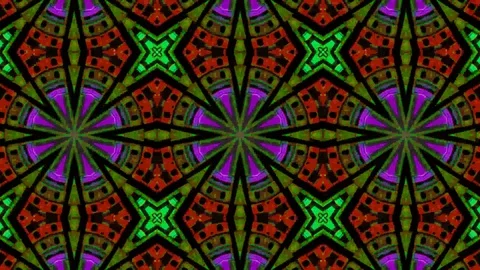 Poly Art Kaleidoscope Hypnotic Pattern Animation Footage Stock Footage 122699590