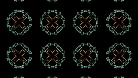 Poly Art Kaleidoscope Hypnotic Pattern Animation Footage Stock Footage 122700055