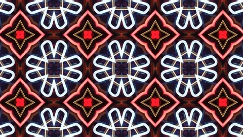 Poly Art Kaleidoscope Hypnotic Pattern Animation Footage Stock Footage 122700591