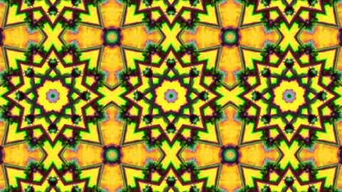 Poly Art Kaleidoscope Hypnotic Pattern Animation Footage Video stock 122700624