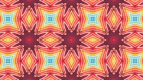 Poly Art Kaleidoscope Hypnotic Pattern Animation Footage Video stock 122702777