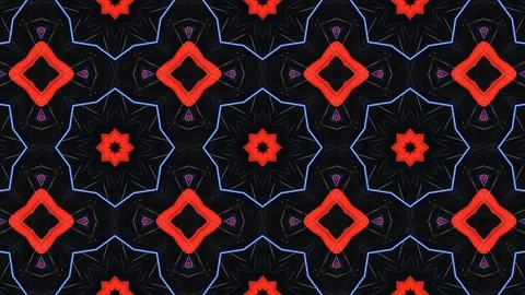 Poly Art Kaleidoscope Hypnotic Pattern Animation Footage Stock Footage 122703455
