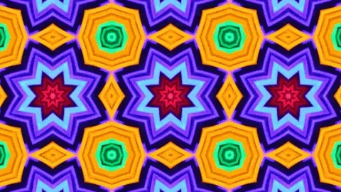 Poly Art Kaleidoscope Hypnotic Pattern Animation Footage Stock Footage 122704320