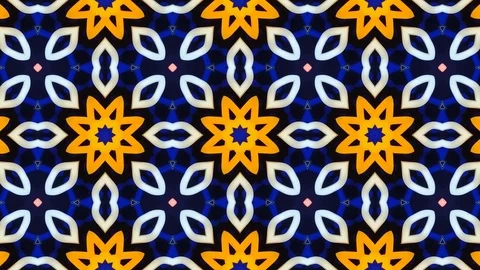 Poly Art Kaleidoscope Hypnotic Pattern Animation Footage Video stock 122704781