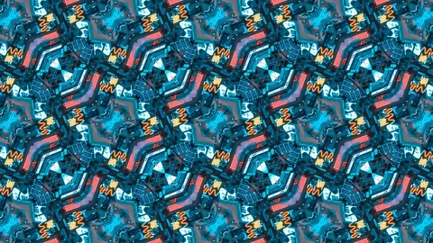 Poly Art Kaleidoscope Hypnotic Pattern Animation Footage Stock Footage 122704805