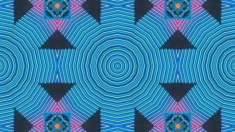 Poly Art Kaleidoscope Hypnotic Pattern Animation Footage Video stock 122704905
