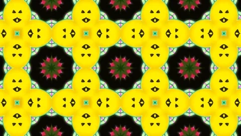 Poly Art Kaleidoscope Hypnotic Pattern Animation Footage Stock Footage 122704988