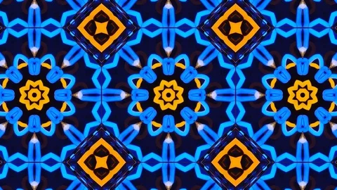 Poly Art Kaleidoscope Hypnotic Pattern Animation Footage Stock Footage 122705277