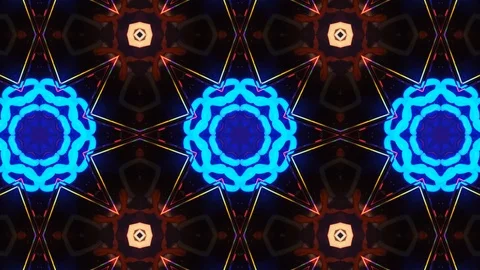 Poly Art Kaleidoscope Hypnotic Pattern Animation Footage Video stock 122705426