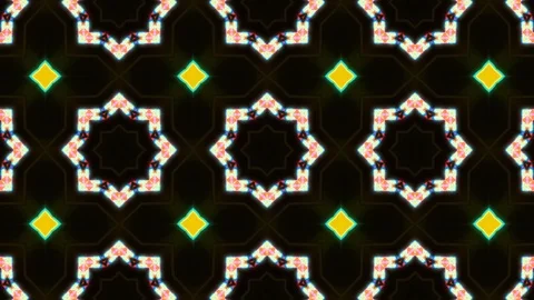 Poly Art Kaleidoscope Hypnotic Pattern Animation Footage Stock Footage 122705501