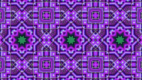 Poly Art Kaleidoscope Hypnotic Pattern Animation Footage Video stock 122705579