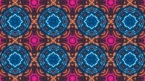 Poly Art Kaleidoscope Hypnotic Pattern Animation Footage Stock Footage 122711855