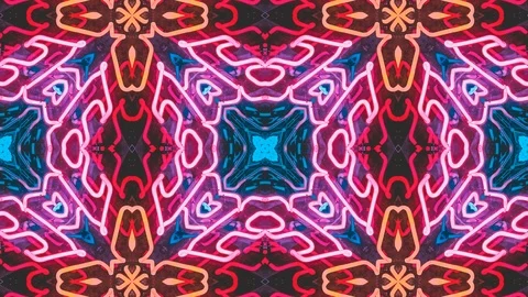 Poly Art Kaleidoscope Hypnotic Pattern Animation Footage Stock Footage 122713051