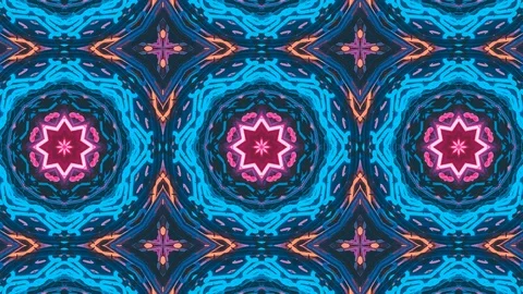 Poly Art Kaleidoscope Hypnotic Pattern Animation Footage Stock Footage 122714302