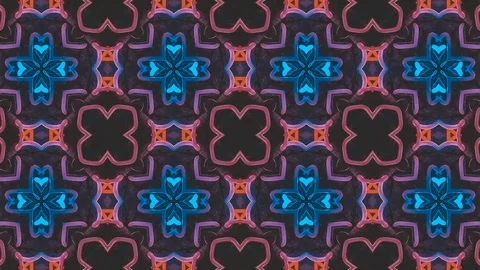 Poly Art Kaleidoscope Hypnotic Pattern Animation Footage Stock Footage 122715656
