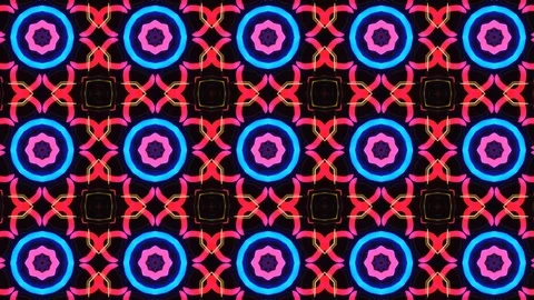Poly Art Kaleidoscope Hypnotic Pattern Animation Footage Video stock 122715790