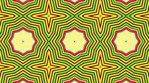 Poly Art Kaleidoscope Hypnotic Pattern Animation Footage Stock Footage 122717281