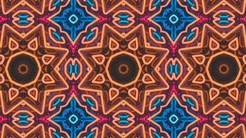 Poly Art Kaleidoscope Hypnotic Pattern Animation Footage Stock Footage 122717805