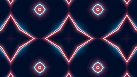 Poly Art Kaleidoscope Hypnotic Pattern Animation Footage Video stock 123137825