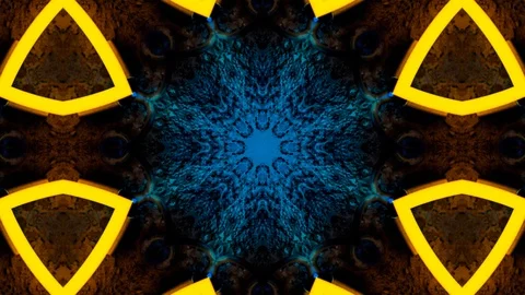 Poly Art Kaleidoscope Hypnotic Pattern Animation Footage Stock Footage 123137965