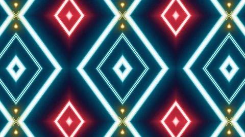 Poly Art Kaleidoscope Hypnotic Pattern Animation Footage Video stock 123138262