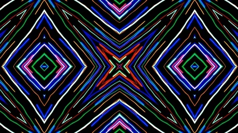 Poly Art Kaleidoscope Hypnotic Pattern Animation Footage Video stock 123138535
