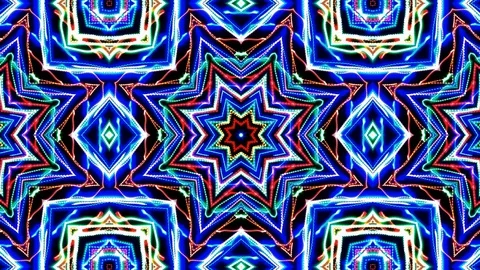 Poly Art Kaleidoscope Hypnotic Pattern Animation Footage Stock Footage 123138641