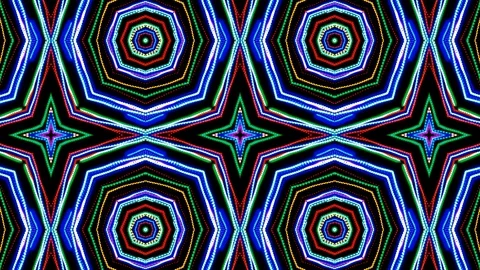 Poly Art Kaleidoscope Hypnotic Pattern Animation Footage Stock Footage 123138661
