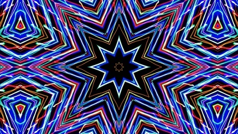Poly Art Kaleidoscope Hypnotic Pattern Animation Footage Stock Footage 123138742