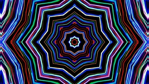 Poly Art Kaleidoscope Hypnotic Pattern Animation Footage Stock Footage 123138791