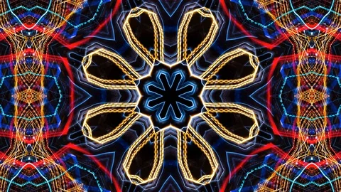 Poly Art Kaleidoscope Hypnotic Pattern Animation Footage Stock Footage 123138868