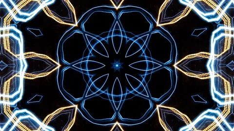 Poly Art Kaleidoscope Hypnotic Pattern Animation Footage Stock Footage 123142771