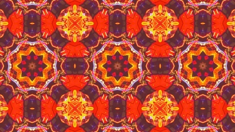 Poly Art Kaleidoscope Hypnotic Pattern Animation Footage Video stock 123144742