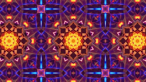 Poly Art Kaleidoscope Hypnotic Pattern Animation Footage Stock Footage 123145003