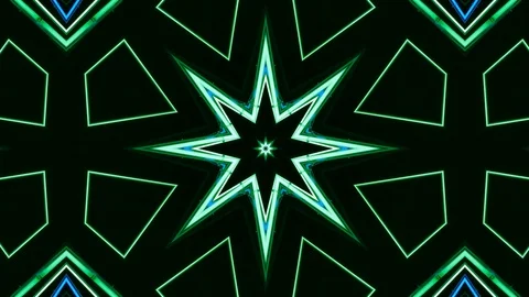 Poly Art Kaleidoscope Hypnotic Pattern Animation Footage Stock Footage 123145370