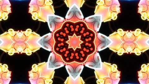 Poly Art Kaleidoscope Hypnotic Pattern Animation Footage Stock Footage 123146225
